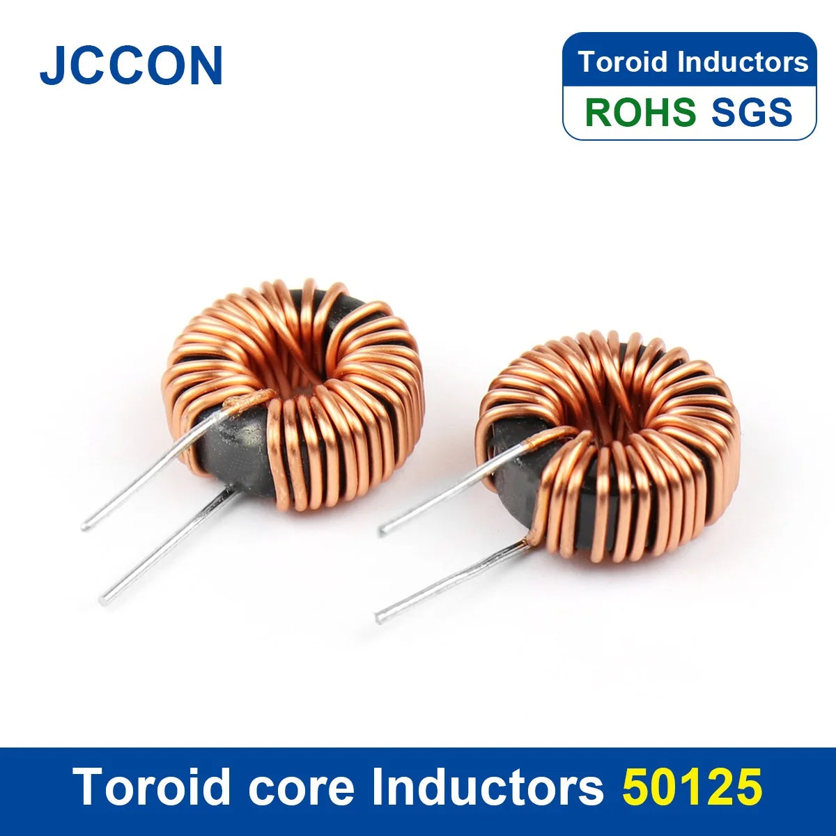 Toroid core inductors, winding magnetic inductors, current 2.5A–5A, inductance range 22µH–470µH, suitable for power supplies and electronic circuits