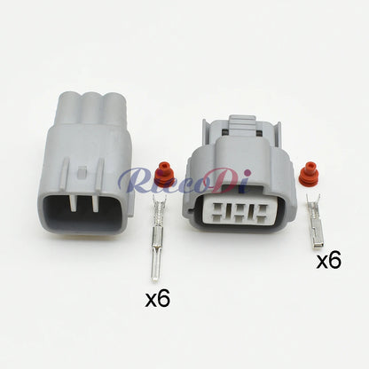 Toyota 6 pin accelerator pedal light lamp socket connector 6188-0175 6189-0323 detail