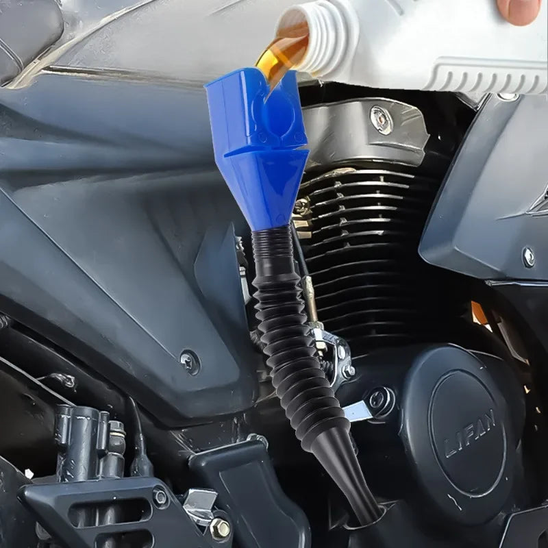 Universal telescopic refueling funnel for fuel and liquid transfer