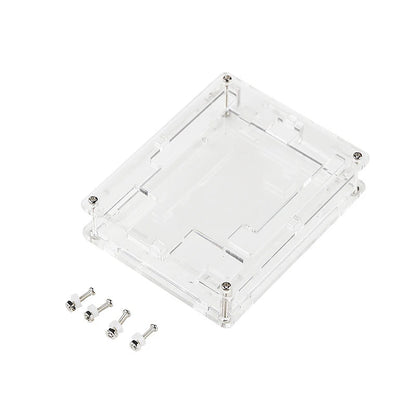 Transparent acrylic enclosure case with clear cover for Arduino UNO R3 board protection and DIY electronics projects