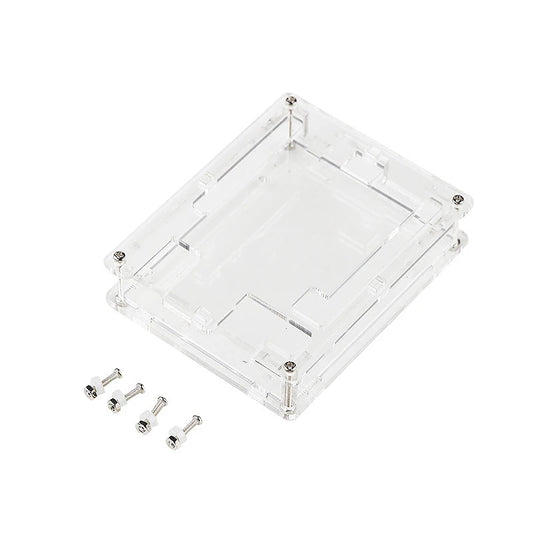 Transparent acrylic enclosure case with clear cover for Arduino UNO R3 board protection and DIY electronics projects