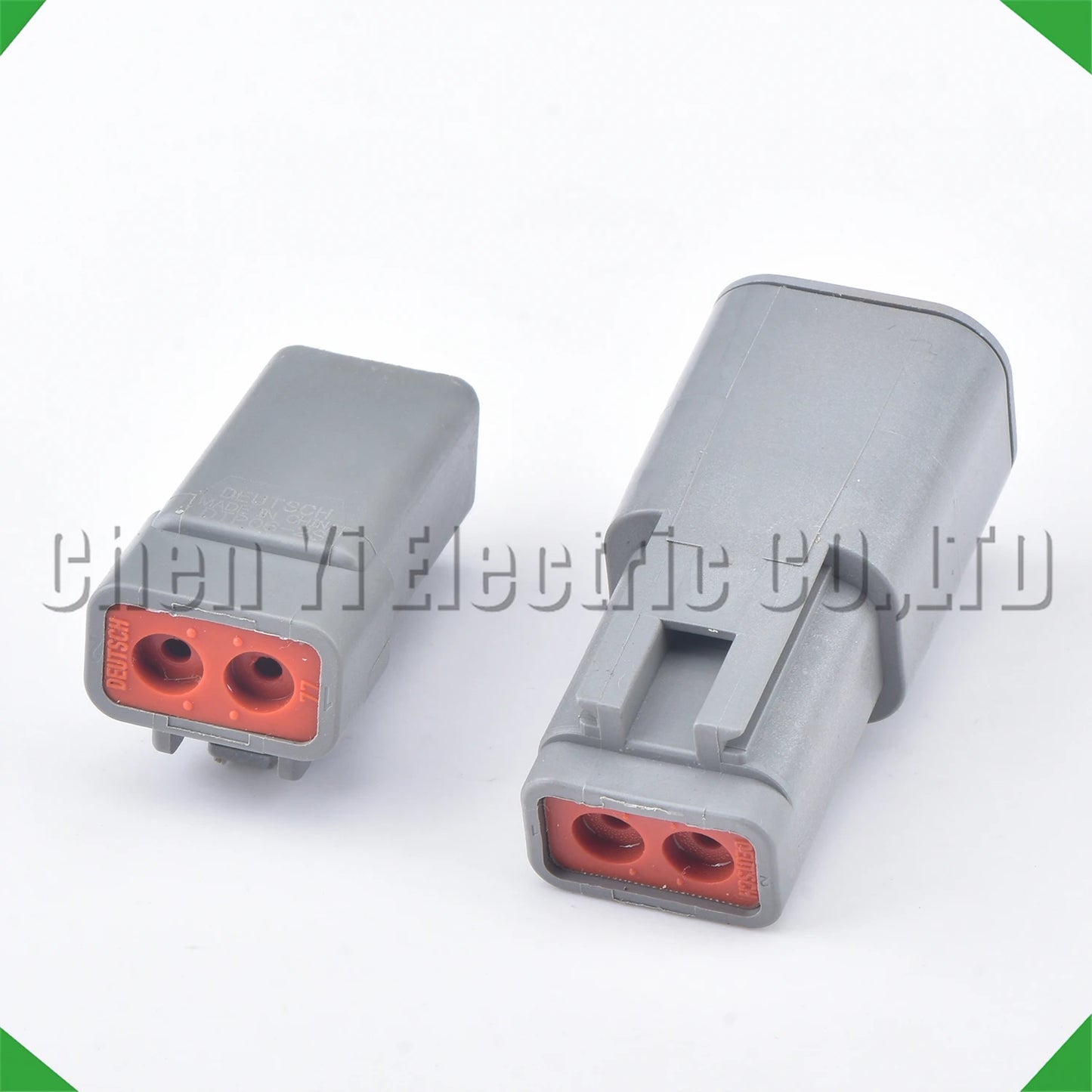 Grey 2 Pin DTP series waterproof connector, suitable for Cummins trucks, 15cm 12 AWG wire, DTP06-2S and DTP04-2P