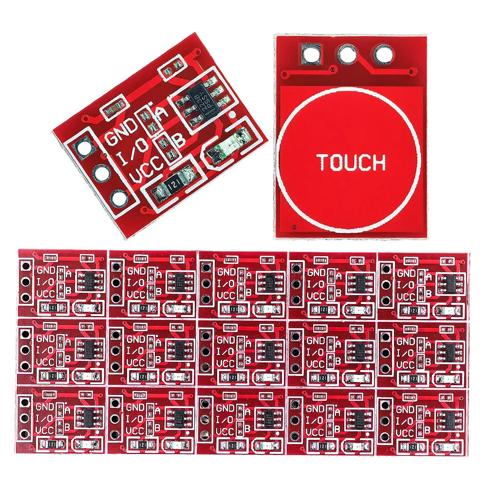 TTP223 capacitive touch key module, self-locking or non-locking, single channel, compatible with Arduino for DIY electronics and control projects