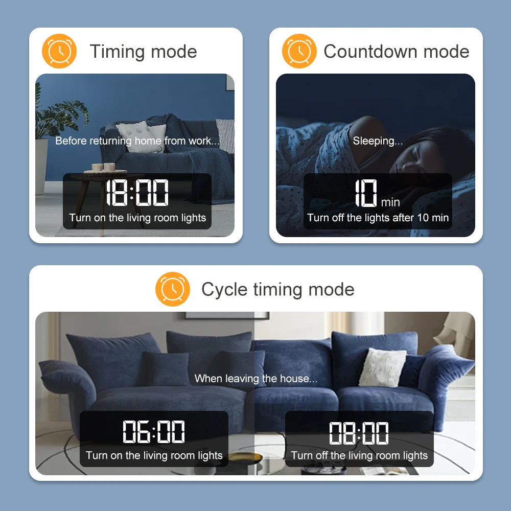 Set of DGB-63TD Tuya WiFi smart switches, remote control, metering circuit breakers with wireless timer relay