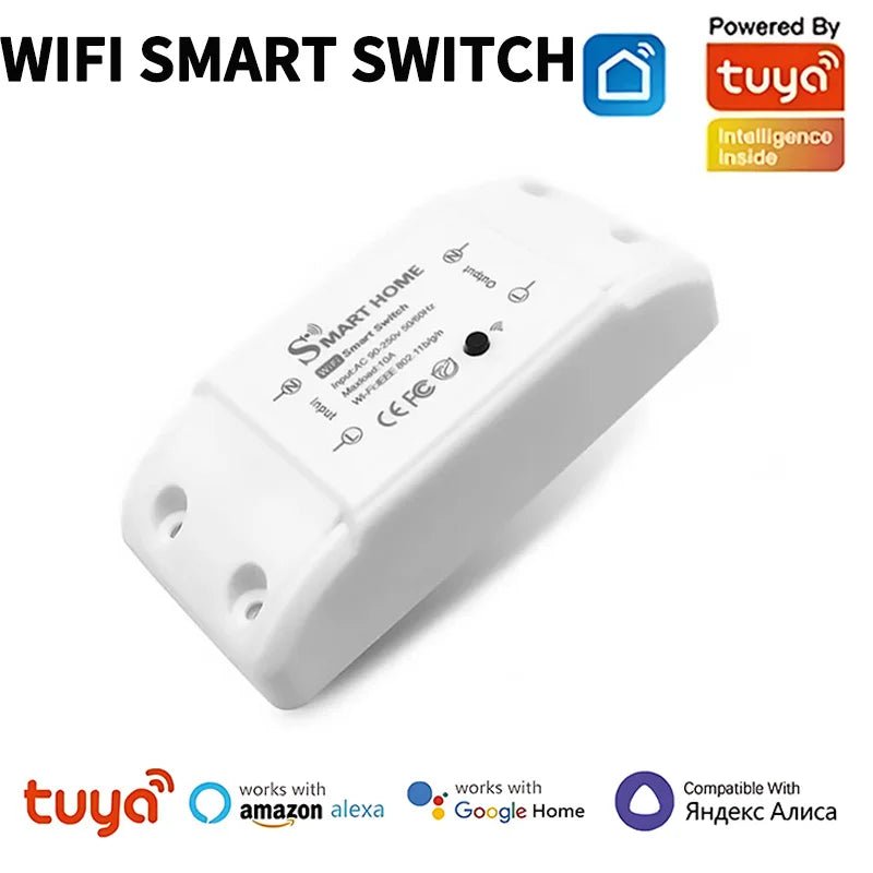 Tuya WiFi smart switch module compatible with Alexa and Google Home, LED controller with Smart Life app for remote light control