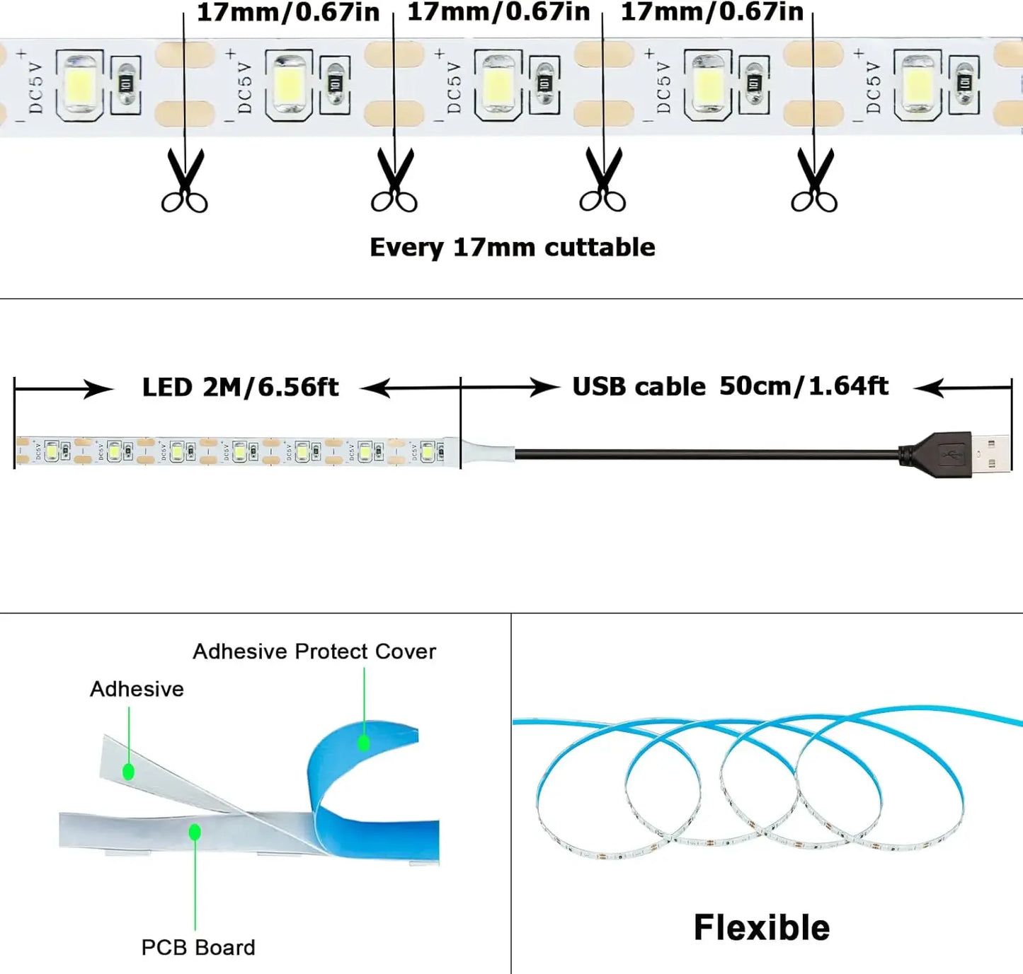 LED strip light for TV background lighting
