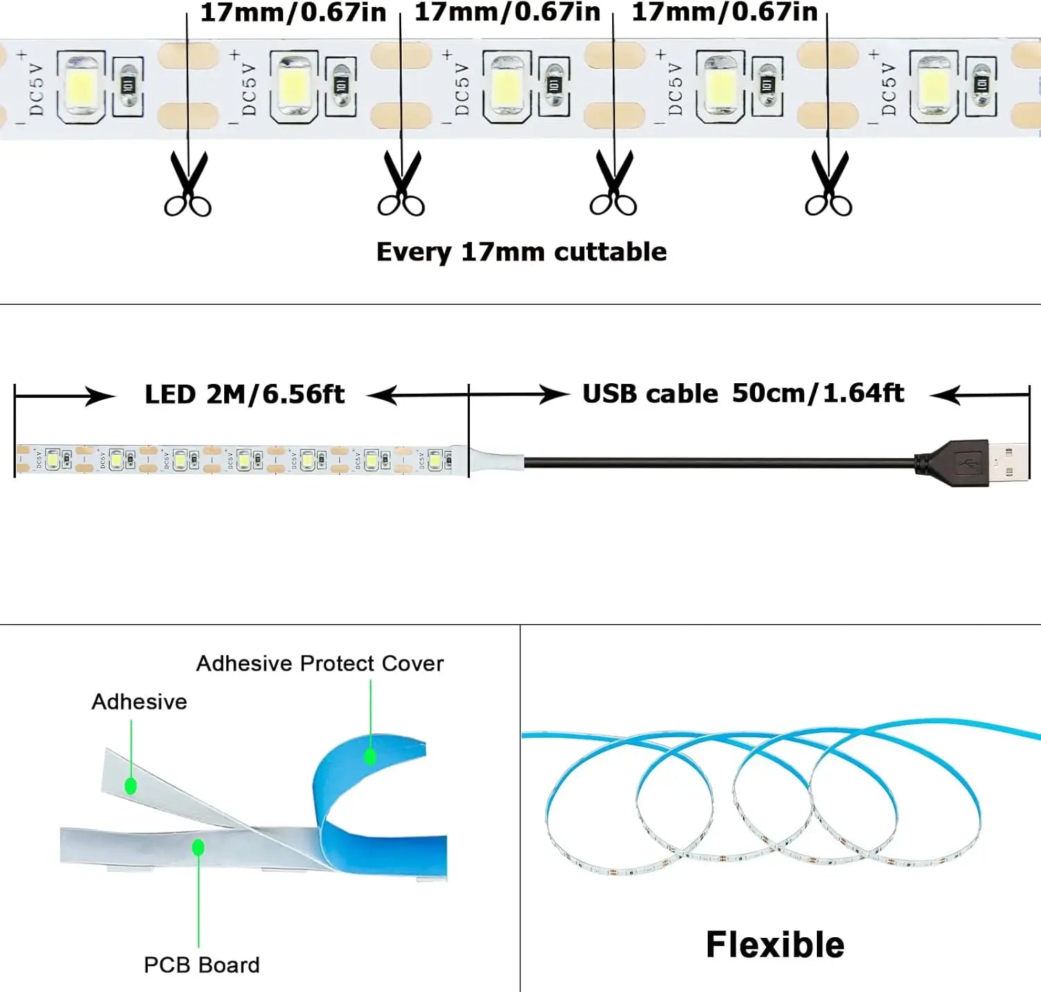 LED strip light for TV background lighting