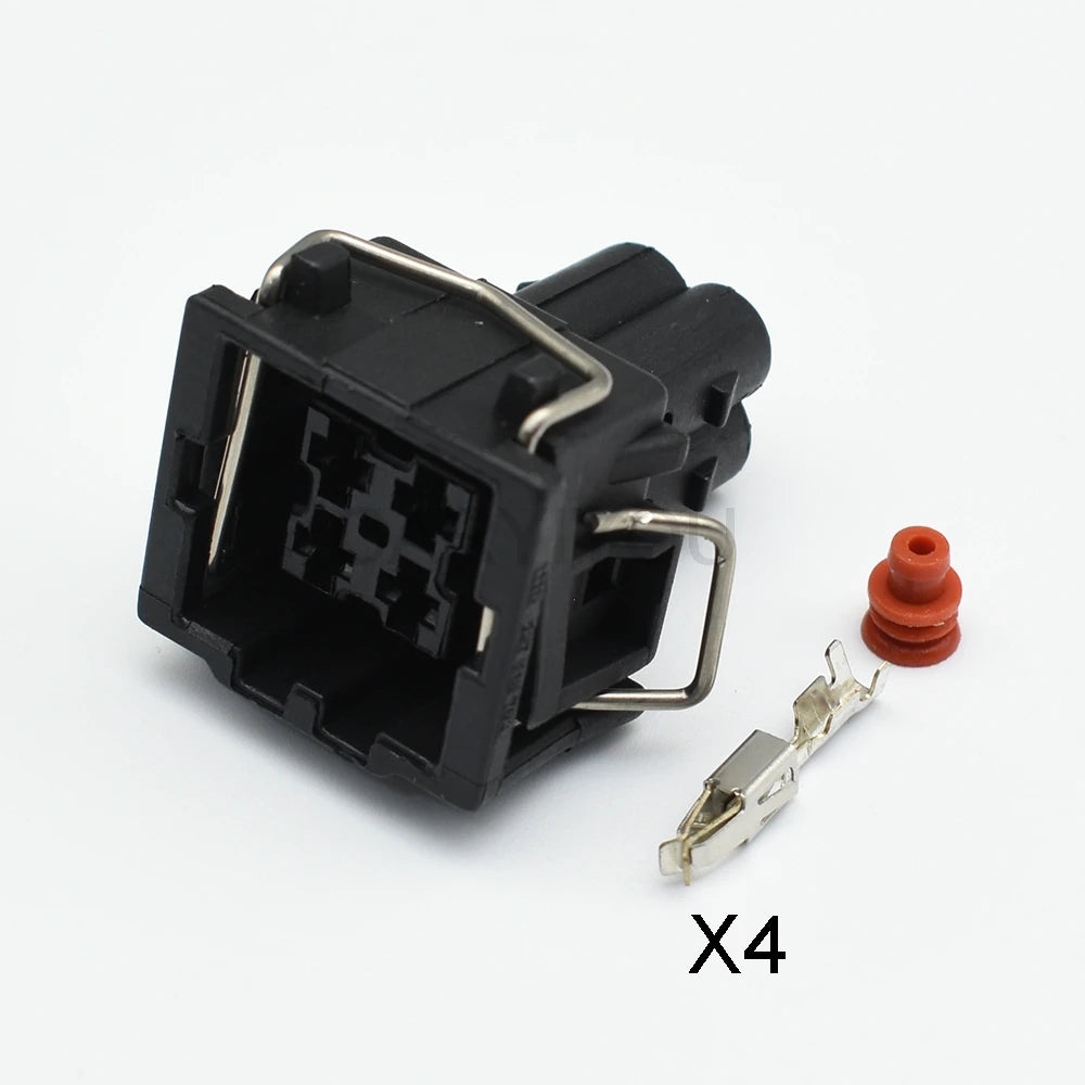 Demonstration of connecting Tyco AMP 4 Pin Automotive Connector for Air Conditioning Pressure Switch, VW Audi 357919754 444524-1