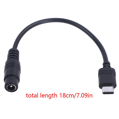 USB Type-C to DC 5.5x2.1 female power converter adapter cable