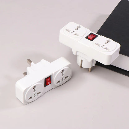 Universal UK EU plug adapter socket with switch