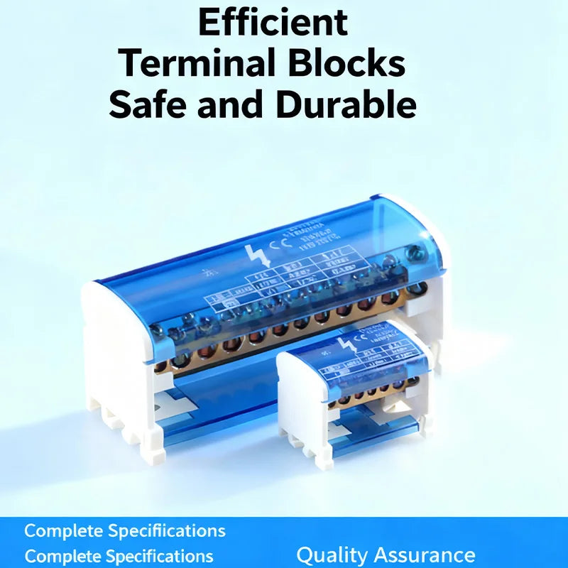 UK207 UK211 UK215 UK407 UK411 UK415 DIN rail terminal block 125A electrical distribution junction box