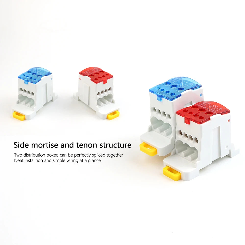 Detailed structure of UKK80A single-pole splitter box terminal rail