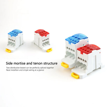 Detailed structure of UKK80A single-pole splitter box terminal rail