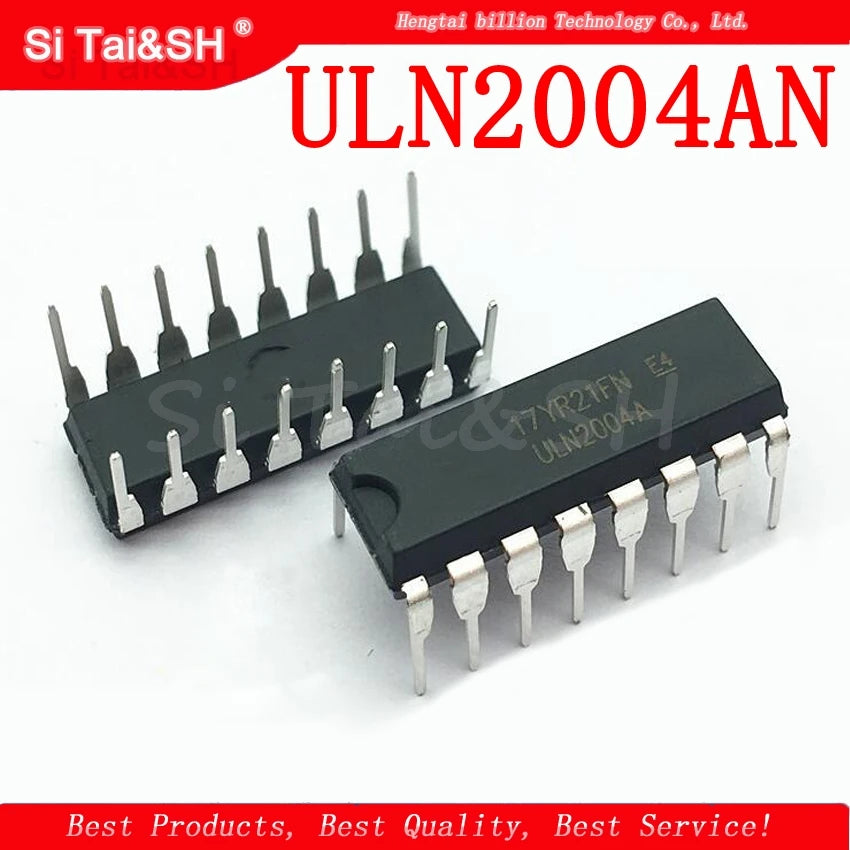 ULN2004A / ULN2004AN DIP-16 Darlington array IC, ULN2004APG compatible for driving relays, LEDs, and electronic circuits