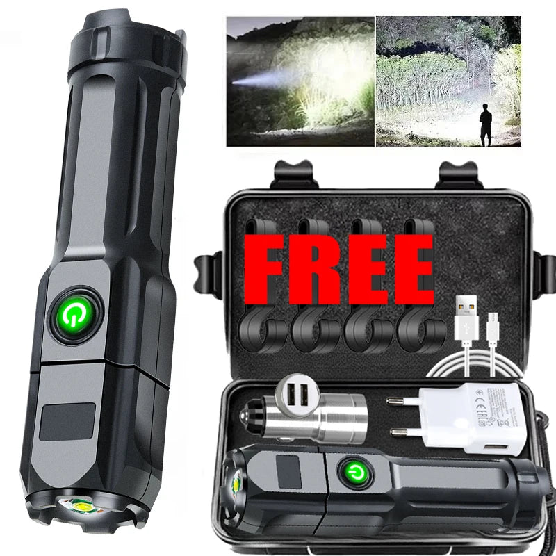 Ultra bright rechargeable LED flashlight