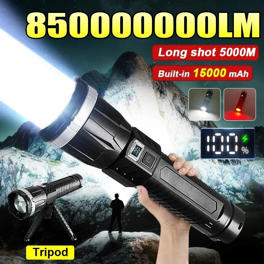 Ultra bright 850000000LM LED flashlight long range