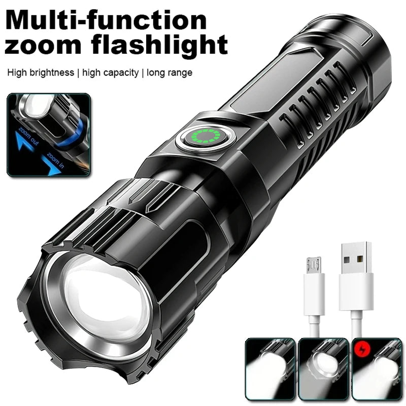 Ultra bright rechargeable LED flashlight