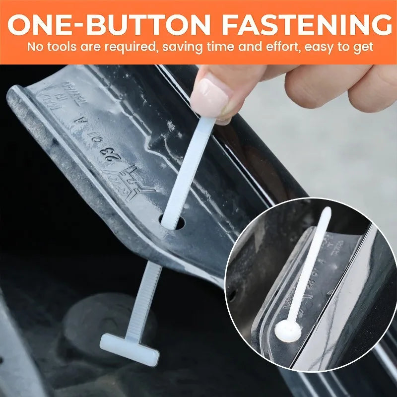 Fastener clip for car underbody and engine guard panels