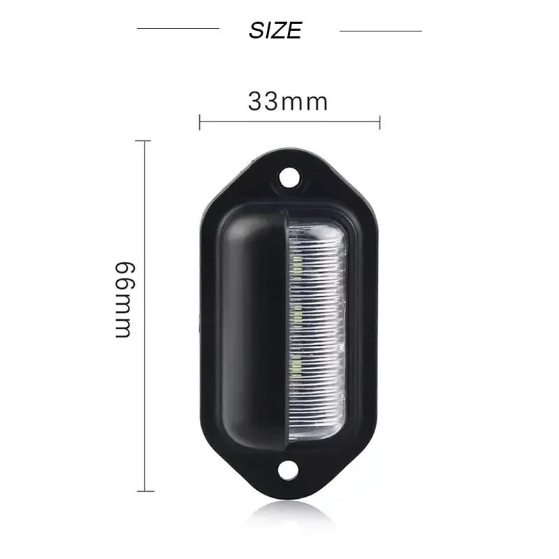Universal waterproof car license plate light