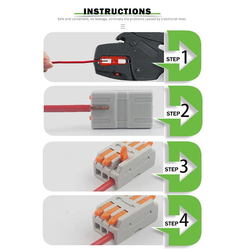 Universal compact clamp electrical lever wire connector for fast and reliable cable connection