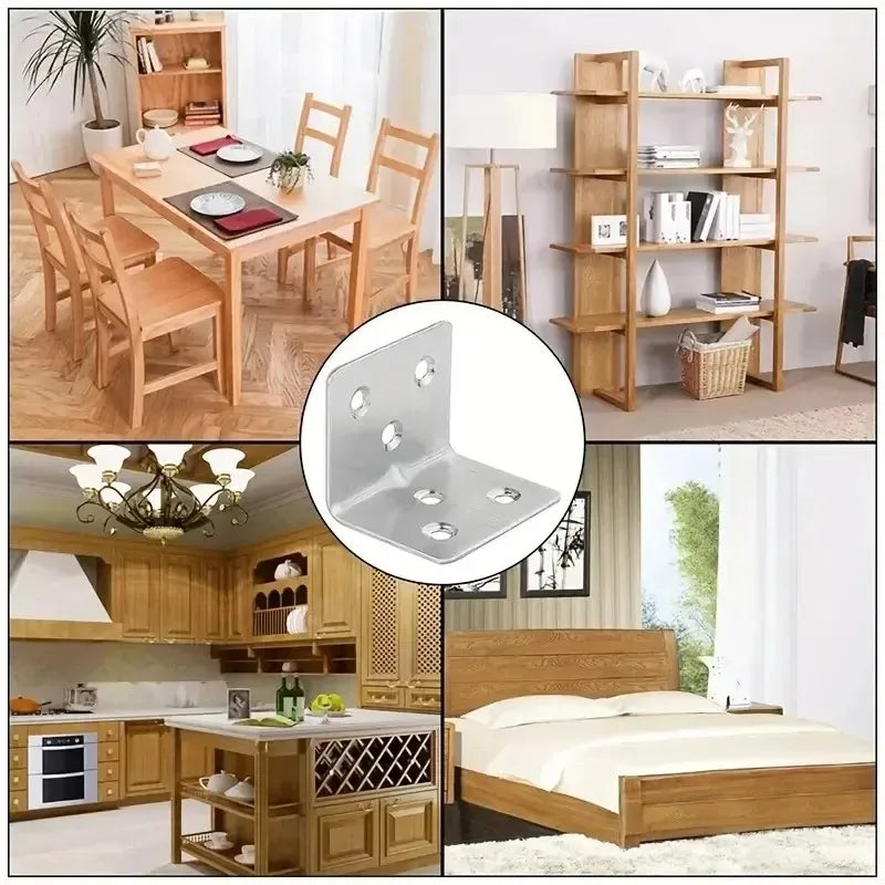 Universal furniture corner bracket for durable and stable wood furniture assembly