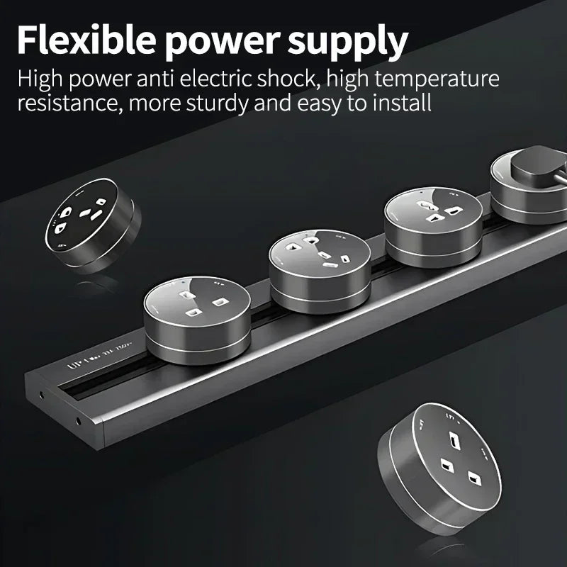Universal socket electric plug adapter with USB charging ports for home and office use