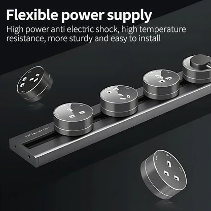 Universal socket electric plug adapter with USB charging ports for home and office use