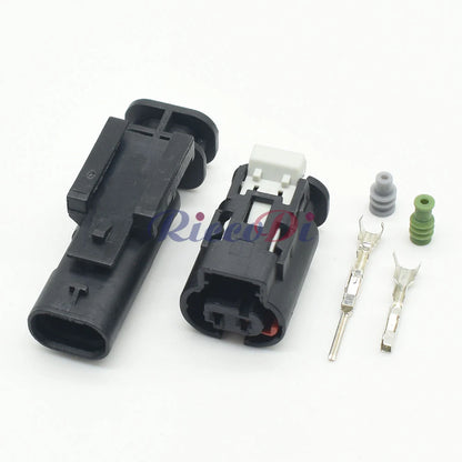 Automotive urea sensor and fuel nozzle connector featuring secure locking mechanism to prevent disconnection