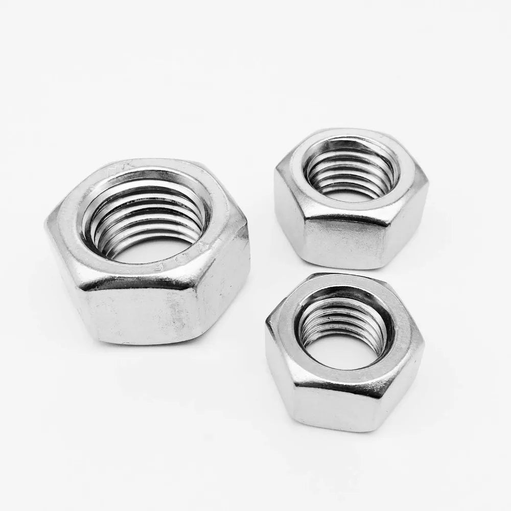 304 Stainless Steel Hex Nut UNC 2#–10# UNF 0#–10# US Coarse & Fine Thread Hexagon Keszoox