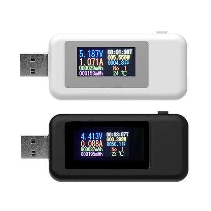 10-in-1 USB digital tester, voltmeter and ammeter, measures current and voltage, suitable for power banks, chargers, and electronics testing