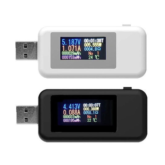 10-in-1 USB digital tester, voltmeter and ammeter, measures current and voltage, suitable for power banks, chargers, and electronics testing