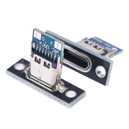 USB 3.1 Type C socket installation with screw fixing plate for secure connection