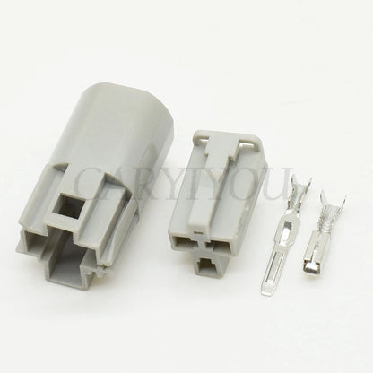 USB 3-Pin AC assembly connector installed in car wiring harness showing secure male and female socket connection