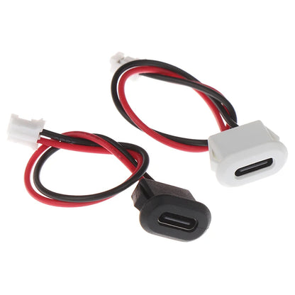 USB C female charging socket with cable