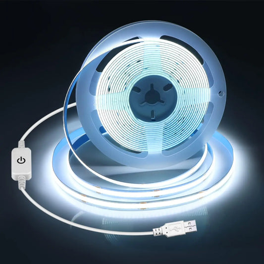 USB LED strip light 320LEDs/M COB dimmable backlight