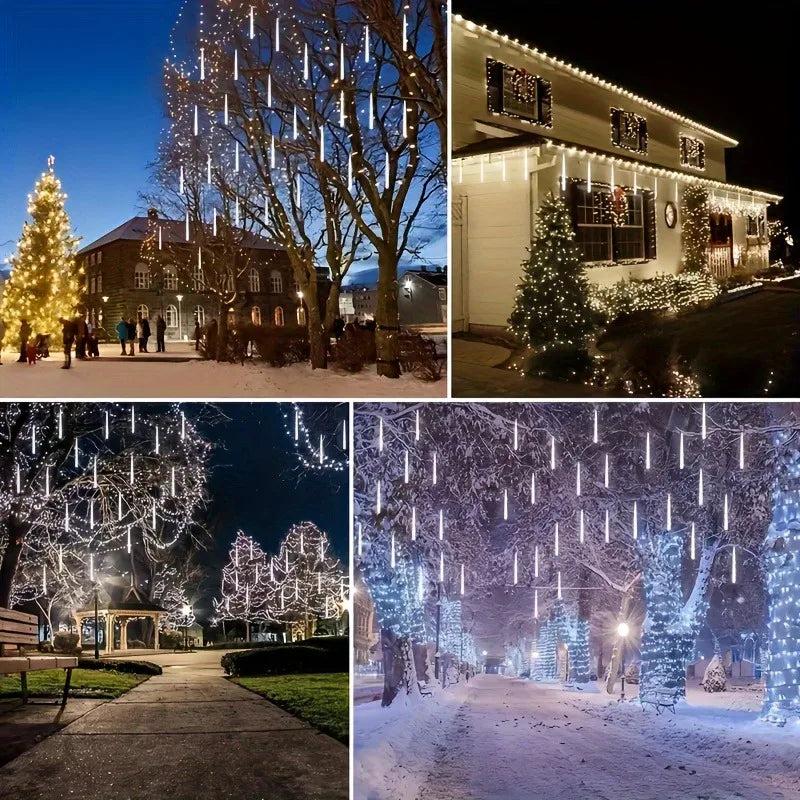 USB powered LED rain lights for outdoor garden and street decoration