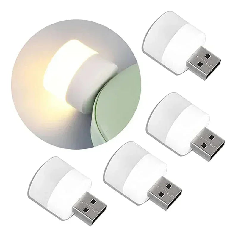USB night lamp for mobile power and computer charging with warm LED light