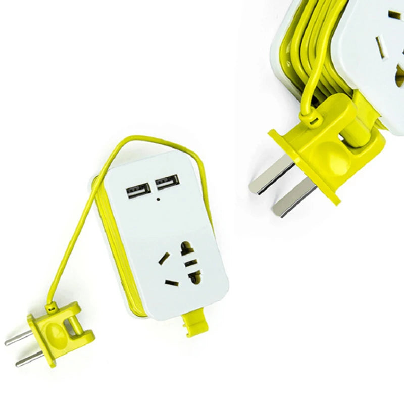 Power strip with 2 USB ports and surge protection