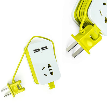 Power strip with 2 USB ports and surge protection