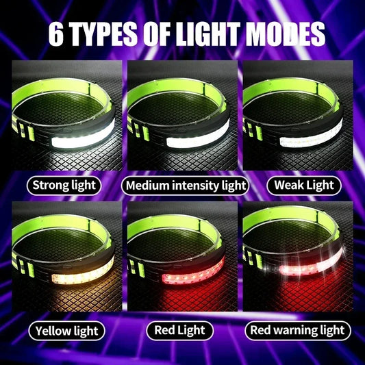USB rechargeable waterproof head torch