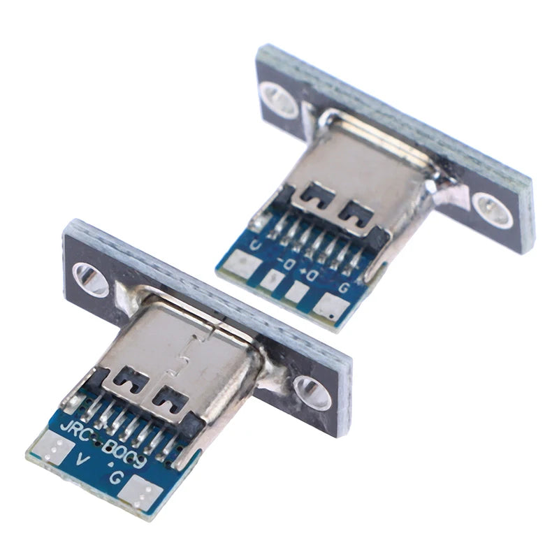 Package of 10pcs USB 3.1 Type C socket connectors with screw fixing plate