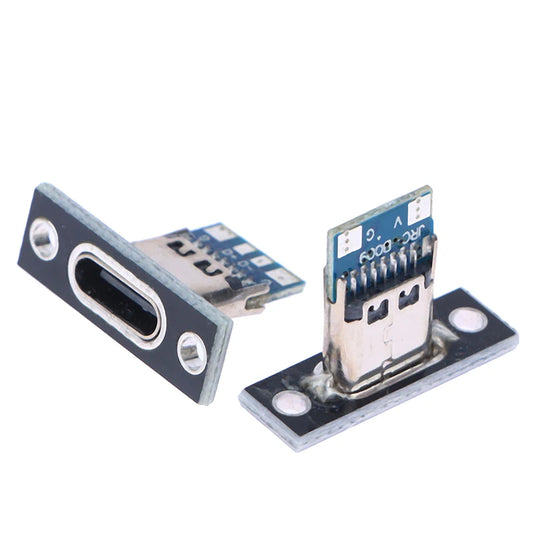 USB 3.1 Type C socket with screw fixing plate for charging port connector