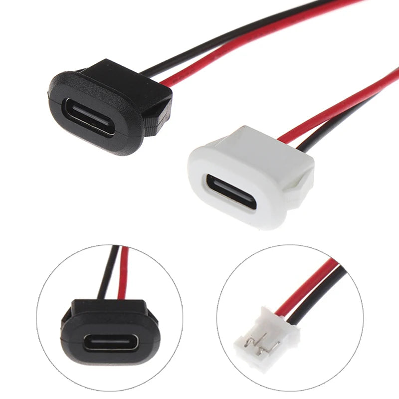 waterproof USB Type C connector with wire