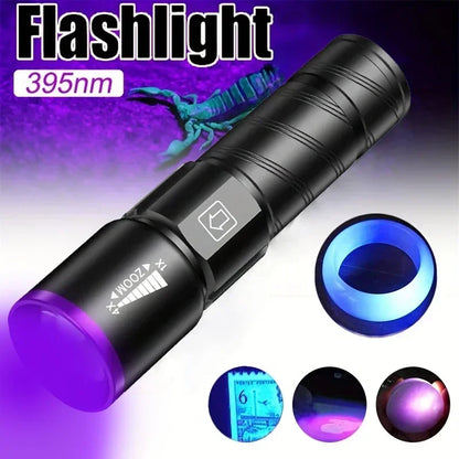 UV flashlight LED ultraviolet torch for inspection