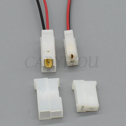 durable automotive 2 pin 6.3mm harness connector plug with wire for stable vehicle wiring connections