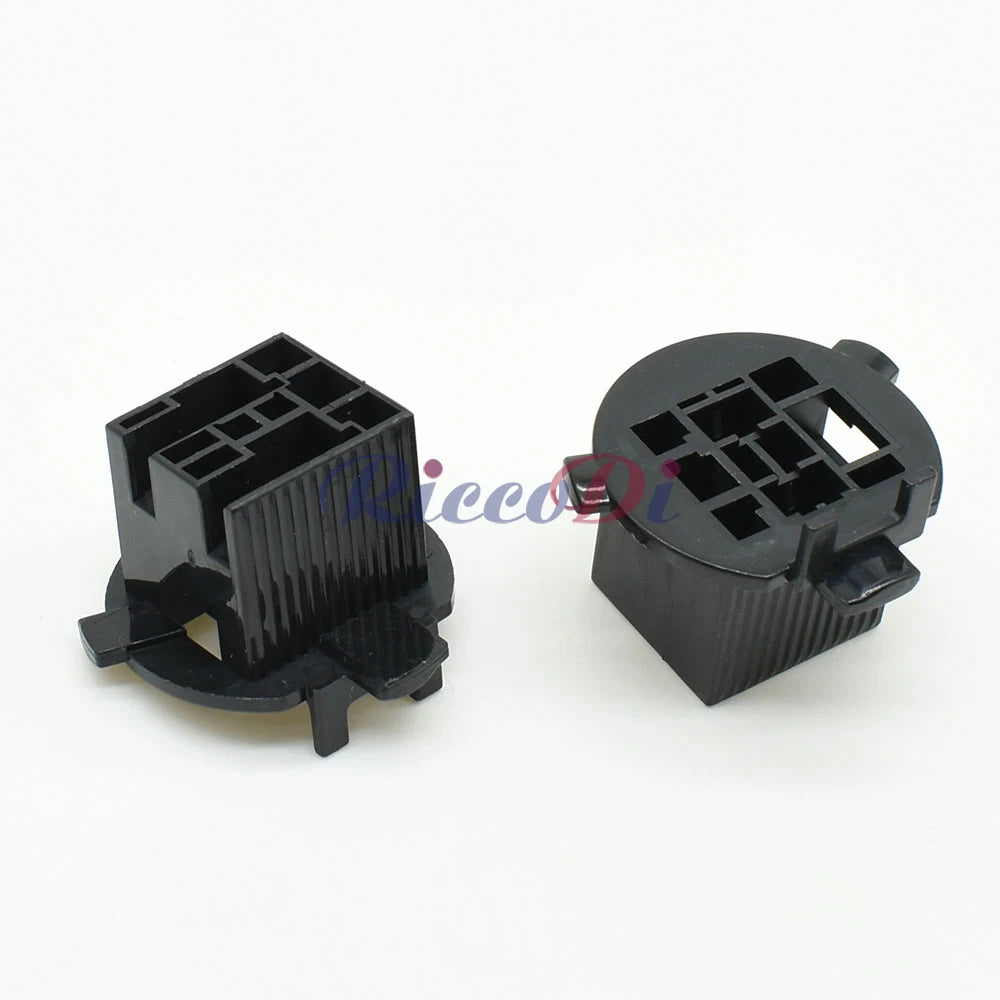 Low beam lamp socket wiring harness plug used in automotive headlight electrical applications