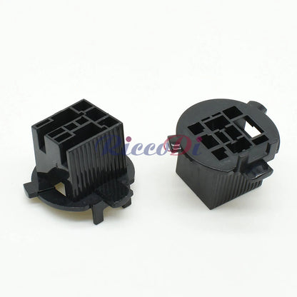 Low beam lamp socket wiring harness plug used in automotive headlight electrical applications