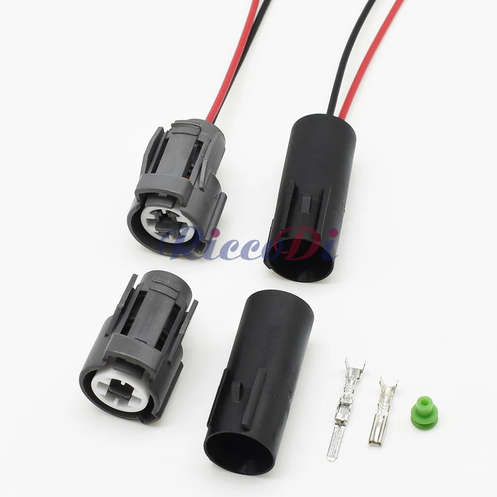 Durable housing design of 2 pin automotive sensor connector for oil pressure, knock, and cooling fluid sensors