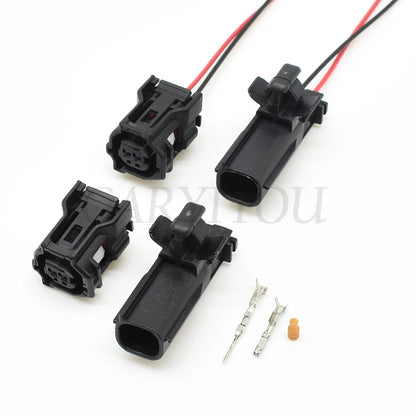 high-quality 2 pin ABS speed sensor plug with male and female connectors for reliable automotive wiring harness installation