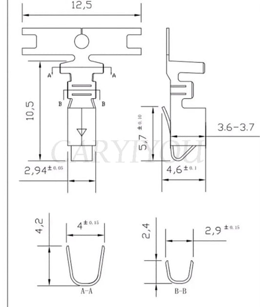 VH3.96mm terminal wire cable detail for female male connector multiple pins